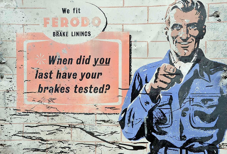 advertising sign for brakes