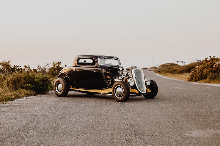 Hot Rod on open road